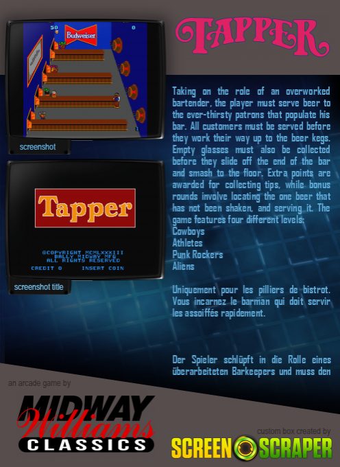 Tapper - Dos