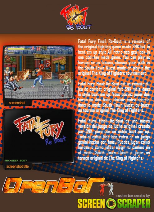 Fatal Fury Re Bout - Dos