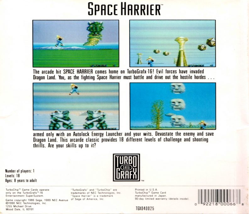Space Harrier dos