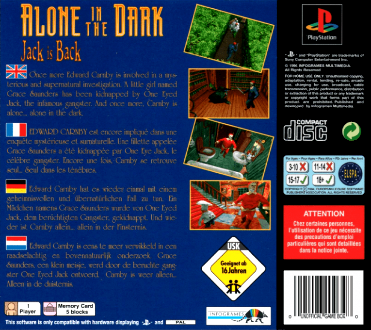 Alone in the Dark : One-Eyed Jack's Revenge - Dos