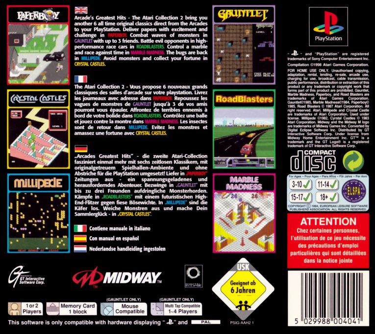 Arcade's Greatest Hits : The Atari Collection 2 dos