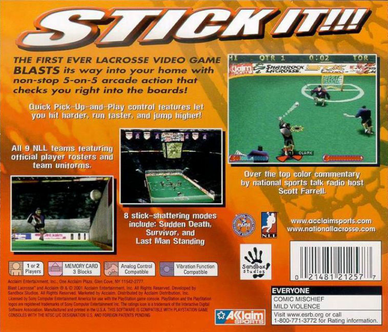 Blast Lacrosse - Dos