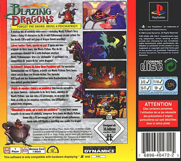 Blazing Dragons - Dos
