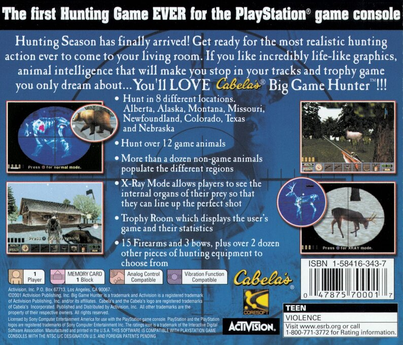 Cabela's Big Game Hunter : Ultimate Challenge - Dos