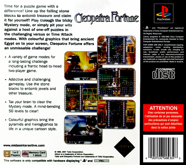 Cleopatra's Fortune - Dos