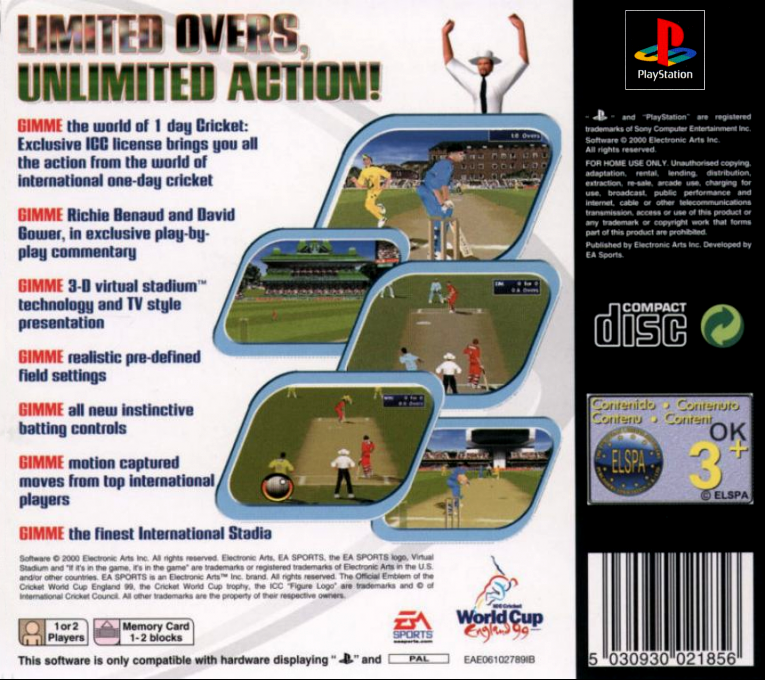 Cricket 2000 - Dos