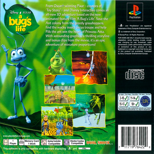 Disney-Pixar 1001 Pattes - Dos