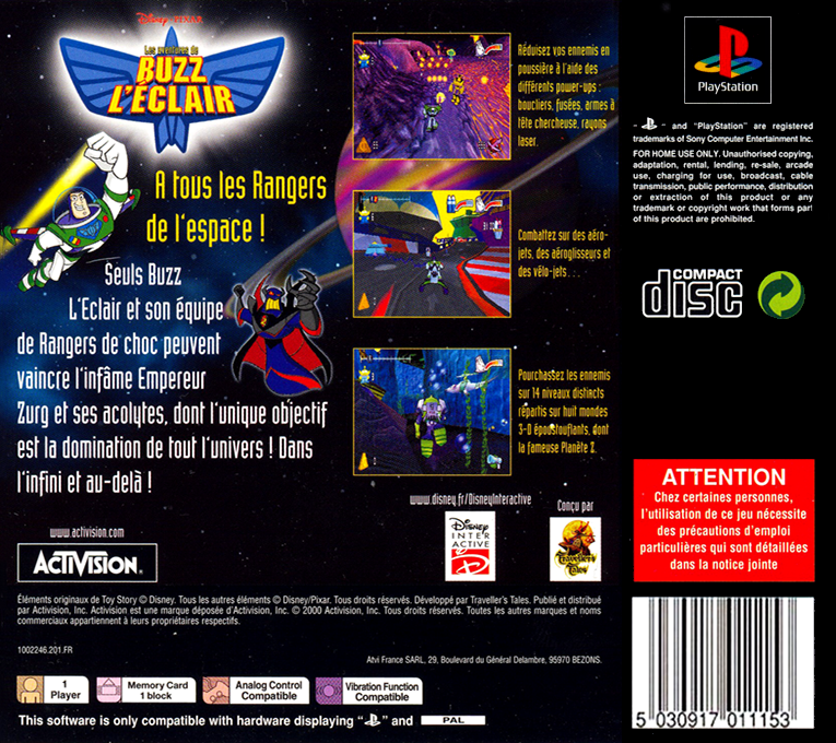 Disney-Pixar Les Aventures de Buzz l'Éclair - Dos