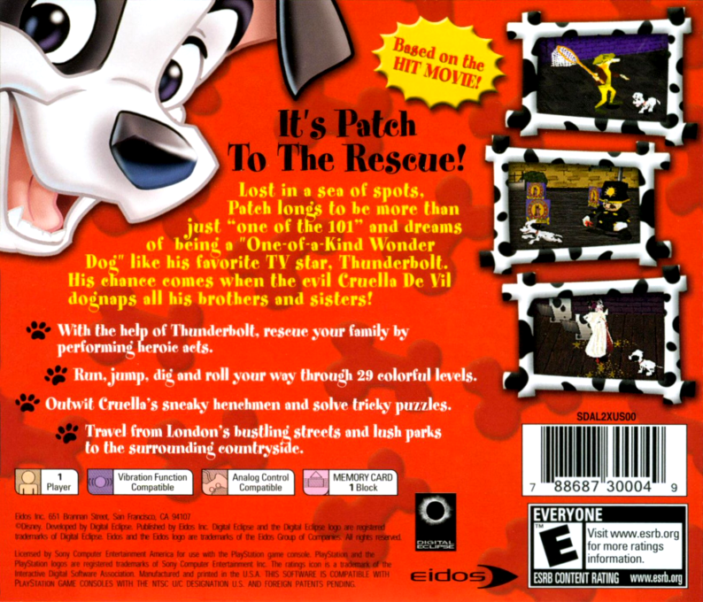 Disney's 101 Dalmatians II : Patch's London Adventure - Dos