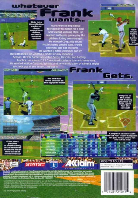 Frank Thomas Big Hurt Baseball - Dos