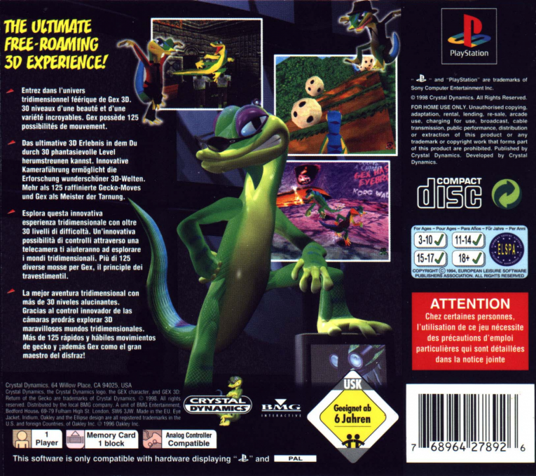 Gex : Enter the Gecko - Dos