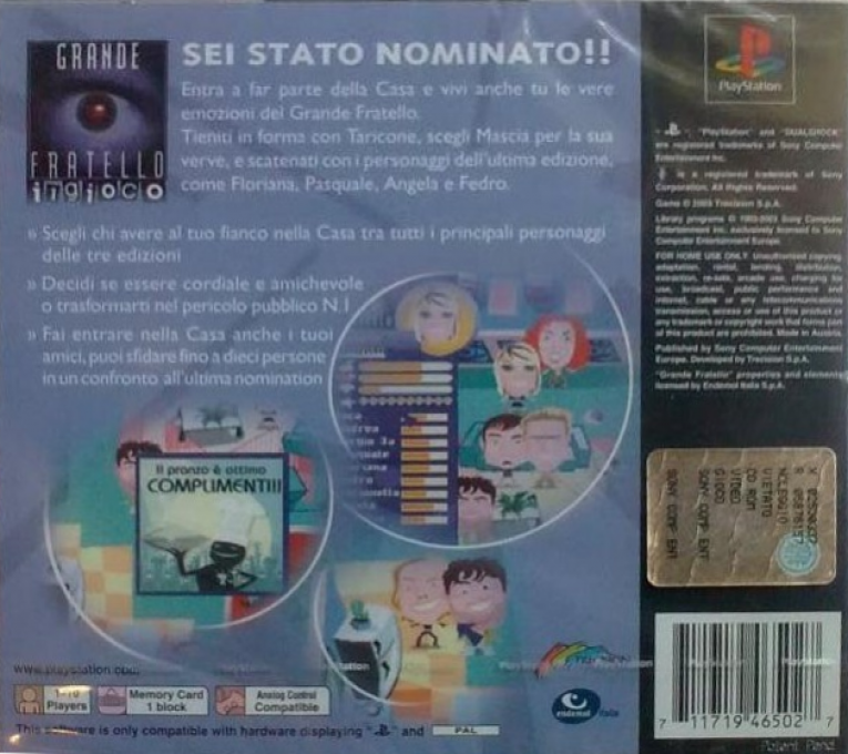 Grande Fratello - Il Gioco - Dos