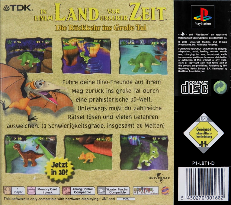 Le Petit Dinosaure : Retour Vers la Grande Vallee - Dos