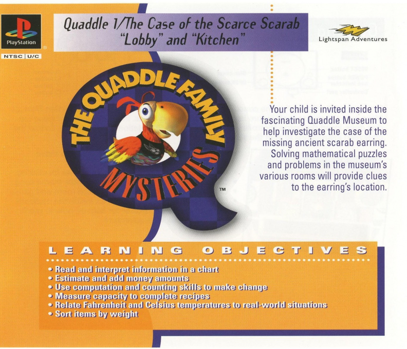 Lightspan : The Quaddle Family Mysteries 1 - The case of the Scarce Scarab - Lobby - Kitchen