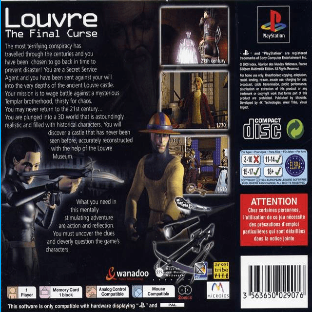 Louvre : L'Ultime Malédiction - Dos