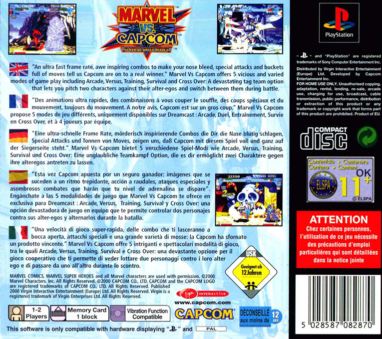 Marvel vs. Capcom : Clash of Super Heroes - Dos
