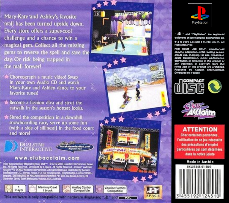 Mary-Kate and Ashley : Magical Mystery Mall - Dos
