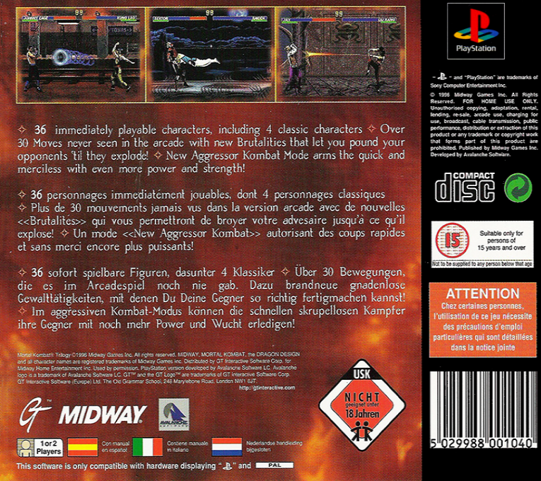 Mortal Kombat Trilogy - Dos