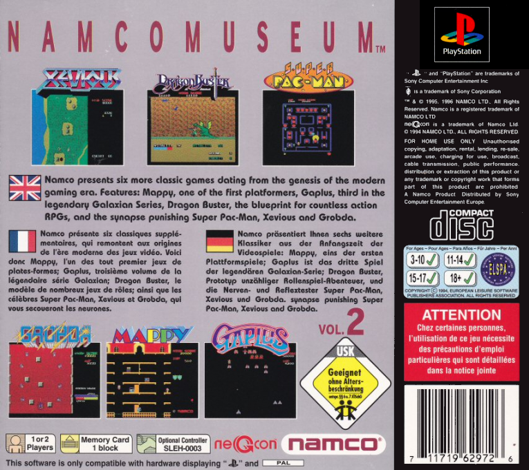 Namco Museum Vol. 2 dos
