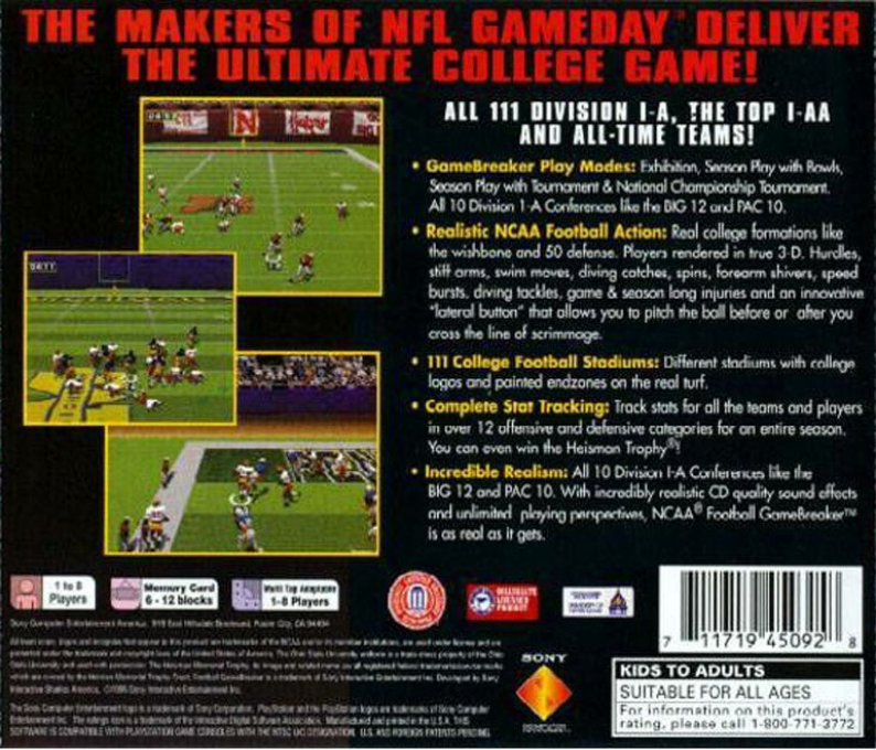 NCAA Football GameBreaker - Dos