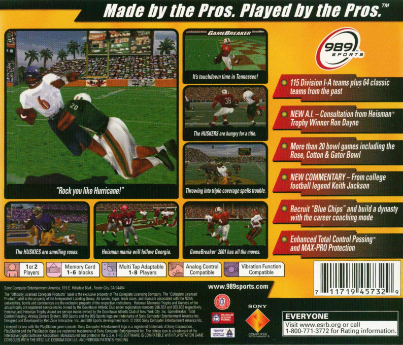 NCAA GameBreaker 2000 - Dos