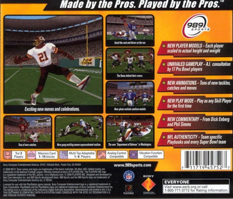 NFL GameDay 2001 dos