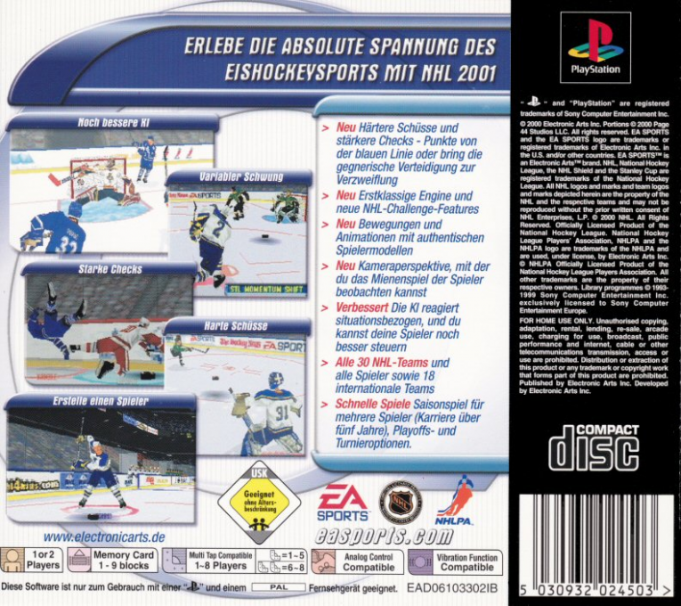 NHL 2001 - Dos