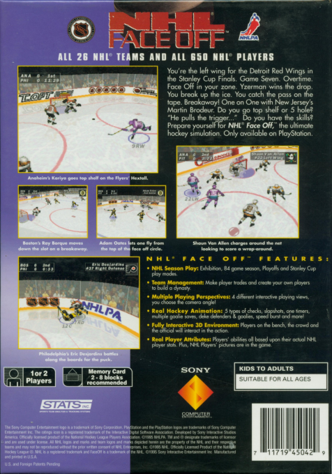 NHL Face Off - Dos
