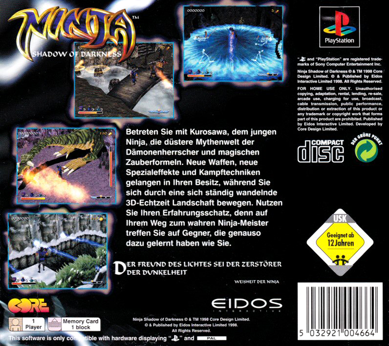 Ninja : L'Ombre Des Ténèbres - Dos