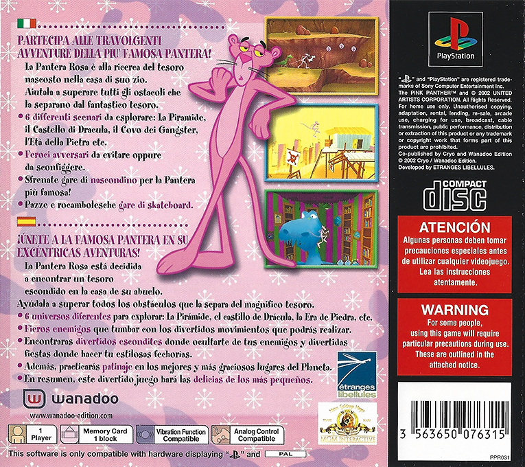 Pink Panther : Pinkadelic Pursuite - Dos