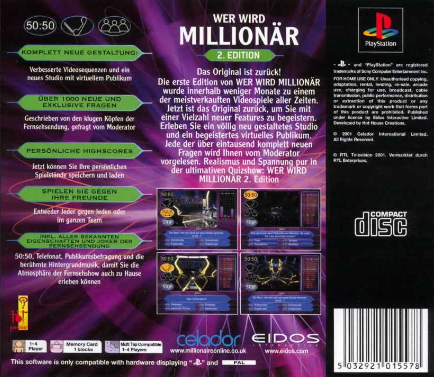 Qui Veut Gagner Des Millions ? Seconde Edition - Dos