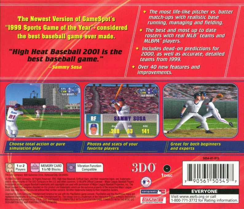 Sammy Sosa High Heat Baseball 2001 - Dos