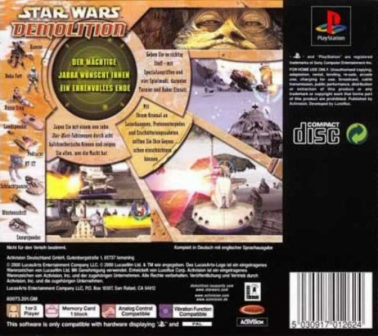 Star Wars : Demolition - Dos