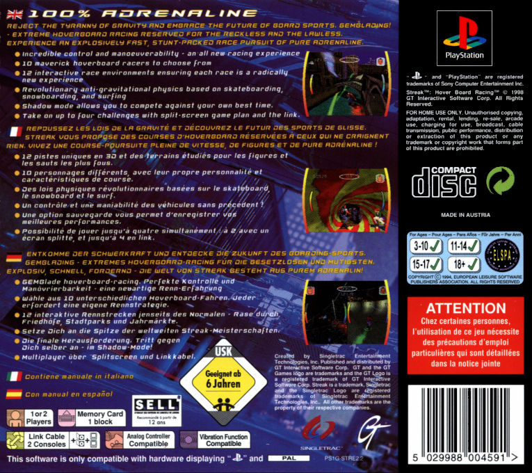 Streak Hoverboard Racing - Dos