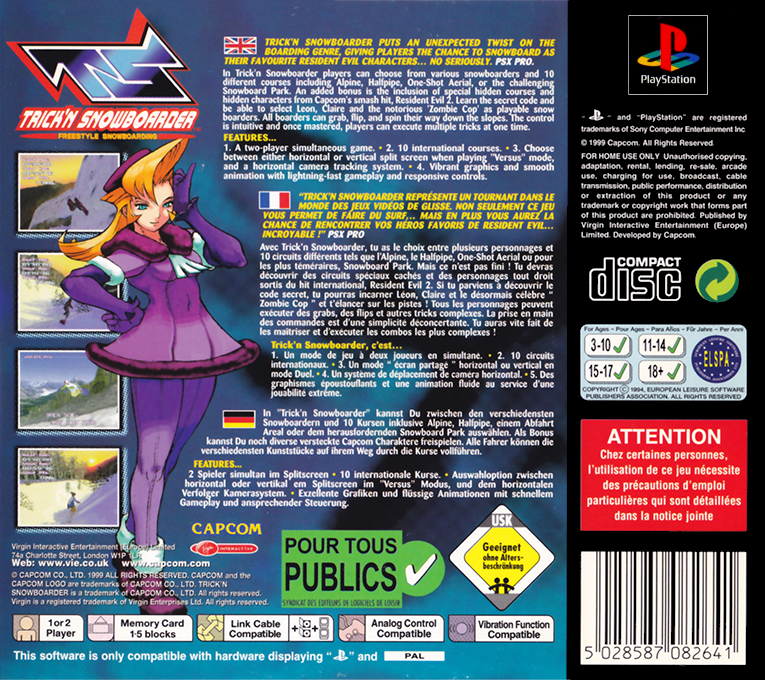 Trick'n Snowboarder - Dos