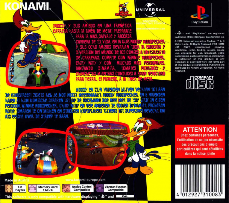 Woody Woodpecker Racing - Dos