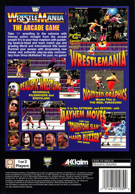 WWF WrestleMania : The Arcade Game - Dos