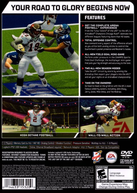 Arena Football : Road to Glory dos