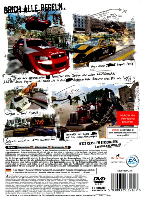 Burnout 3 : Takedown - Dos