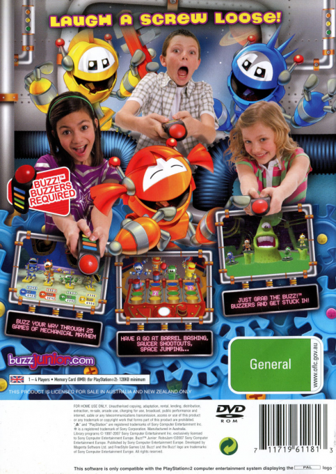 Buzz ! Junior : Robots en Folie - Dos