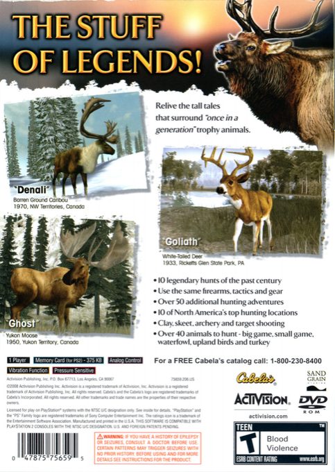 Cabela's Legendary Adventures dos