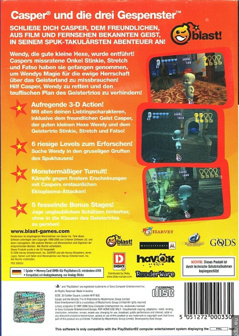 Casper et le Trio Fantôme - Dos