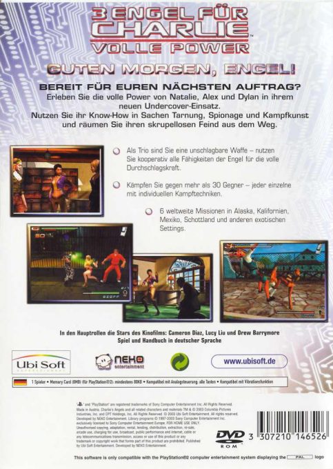 Charlie's Angels : Les Anges Se Déchaînent dos