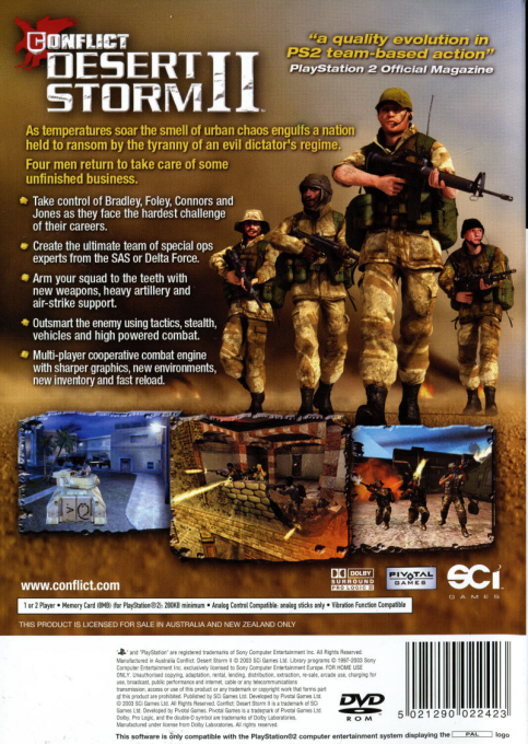 Conflict : Desert Storm II, Back to Baghdad - Dos