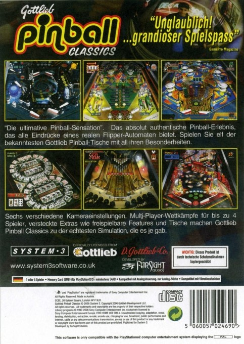 Gottlieb Pinball Classics - Dos