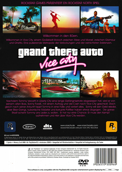 Grand Theft Auto : Vice City - Dos