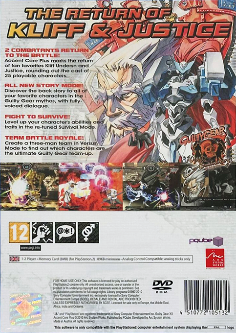 Guilty Gear XX Accent Core - Dos