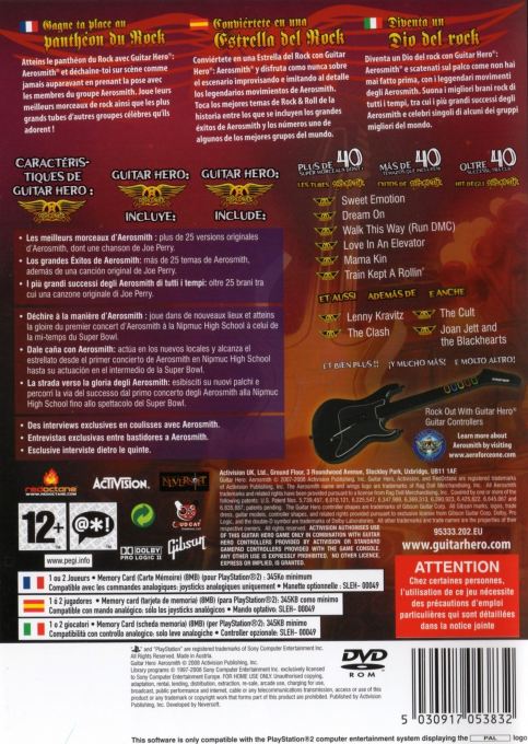 Guitar Hero : Aerosmith - Dos