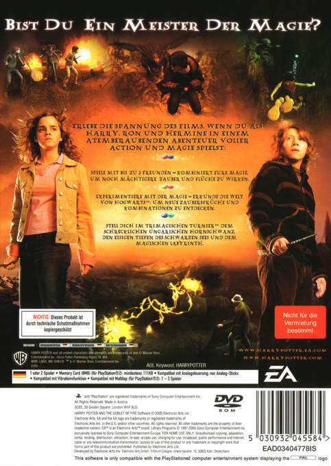 Harry Potter Et La Coupe De Feu - Dos