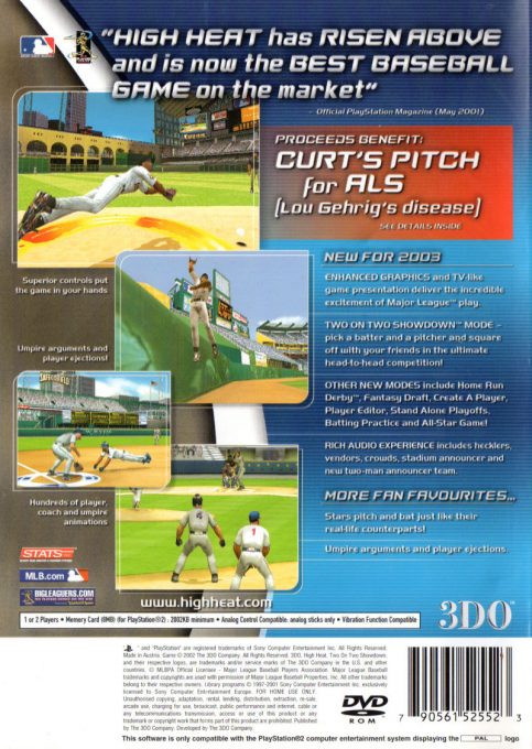 High Heat Major League Baseball 2002 dos